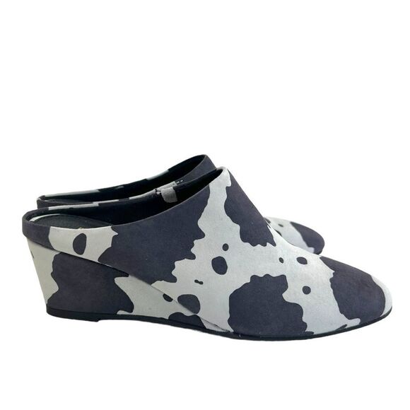 Pelle Moda Mules Women Cow Print Wedge - Picture 2 of 13
